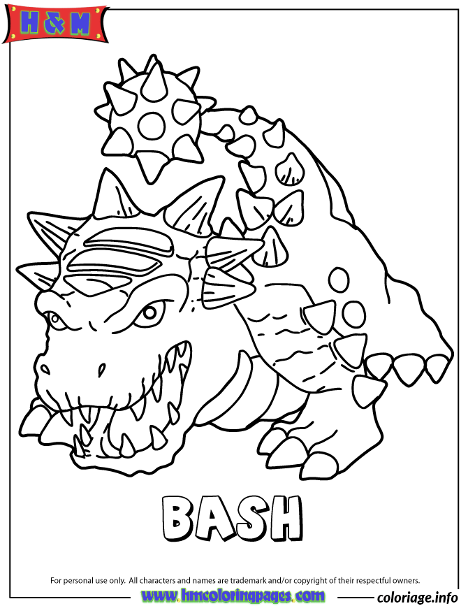Coloriage Skylanders Spyro en action magique - Skylanders à imprimer