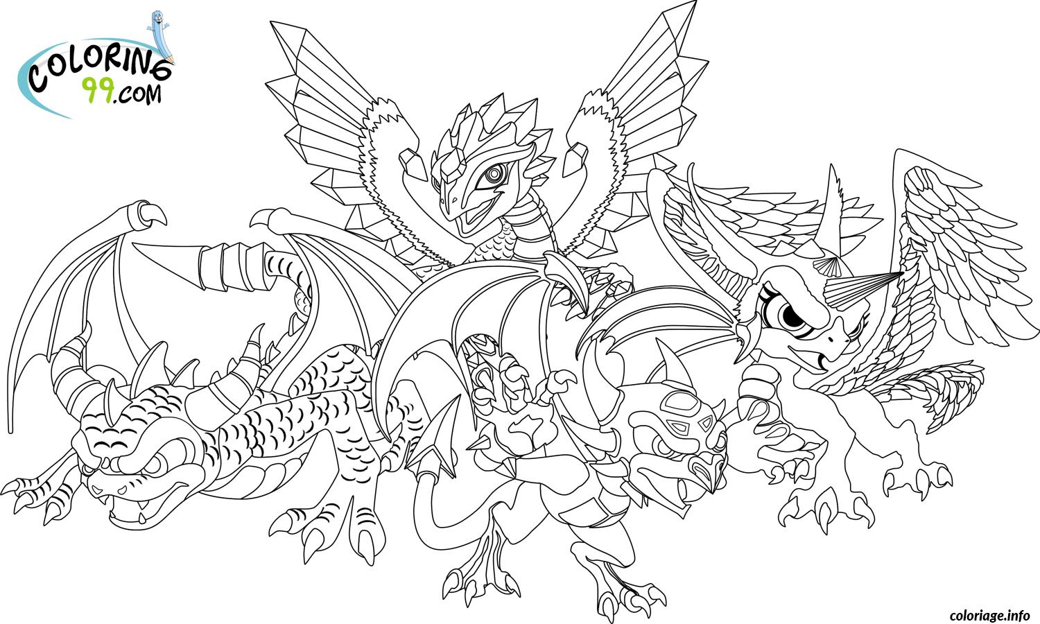 Coloriage Skylanders guerrier mystérieux à dessiner - Skylanders à imprimer