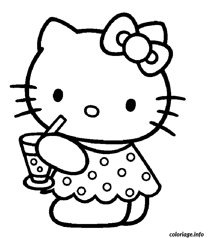 Dessin dessin hello kitty 16 Coloriage Gratuit à Imprimer