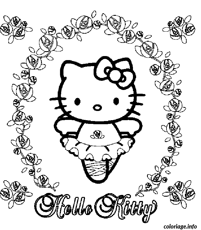 Dessin dessin hello kitty 6 Coloriage Gratuit à Imprimer