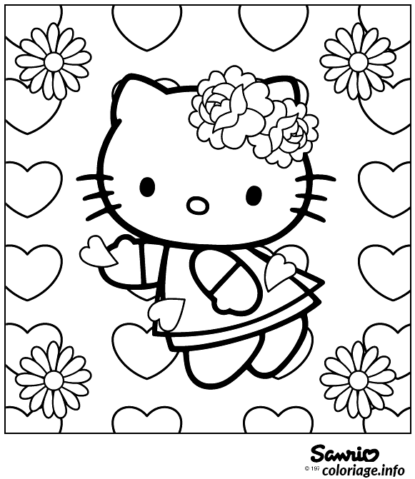 Dessin dessin hello kitty 271 Coloriage Gratuit à Imprimer
