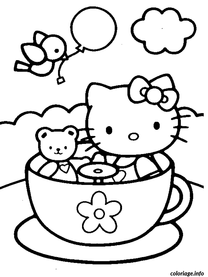 Dessin dessin hello kitty 2 Coloriage Gratuit à Imprimer