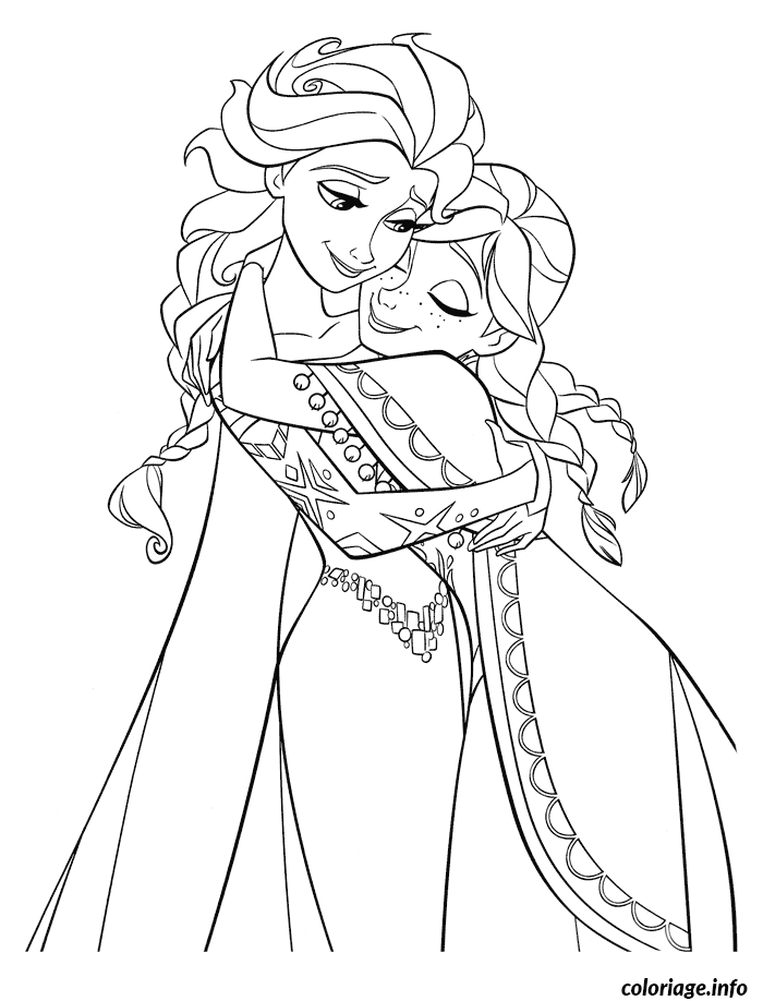 Coloriage Anna Et Elsa Avec Le Cheval Nokk Contre Le Lieutenant