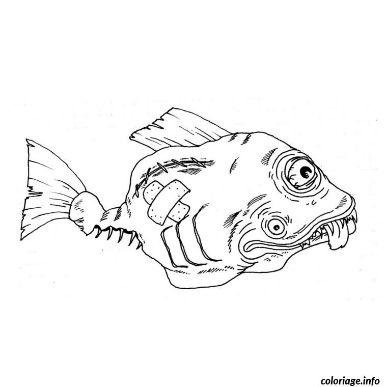 Dessin poisson barracuda Coloriage Gratuit à Imprimer