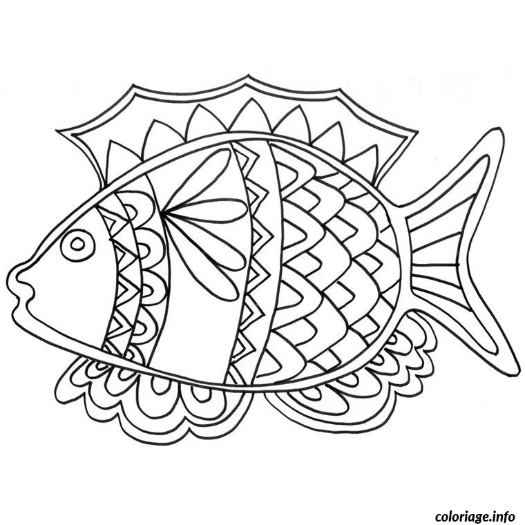 Dessin poisson Coloriage Gratuit à Imprimer