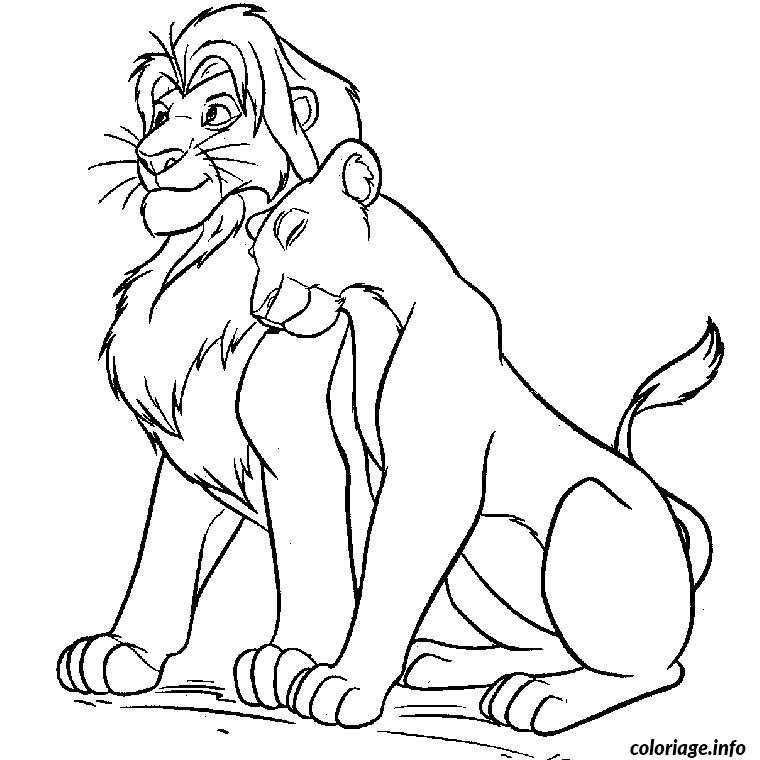 Coloriage Le Roi Lion 2 Dessin à Imprimer