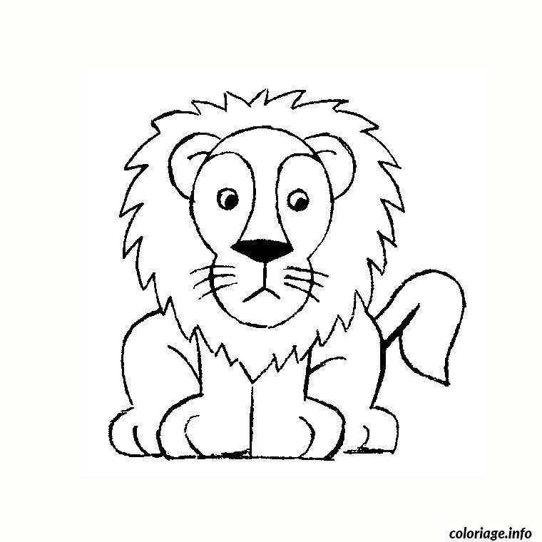 Dessin lion rigolo Coloriage Gratuit à Imprimer