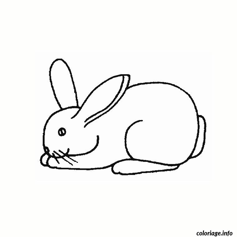 Coloriage lapin blanc JeColorie