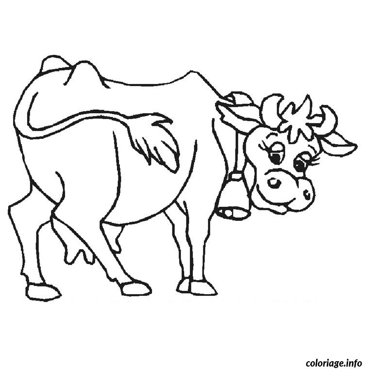 Coloriage Vache Dessin