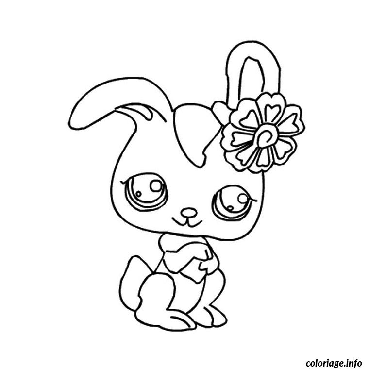 Dessin pet shop lapin Coloriage Gratuit à Imprimer