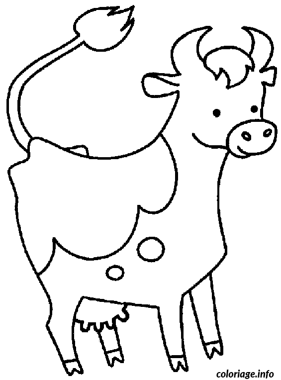 Coloriage Vache Tachetee Dessin à Imprimer