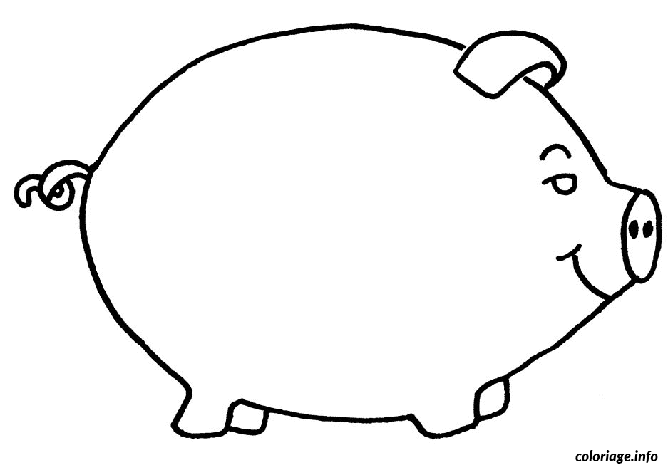 Coloriage Tirelire En Forme De Cochon Dessin à Imprimer