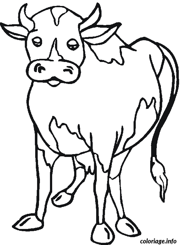 Coloriage Un Boeuf A Colorier Dessin Animaux A Imprimer