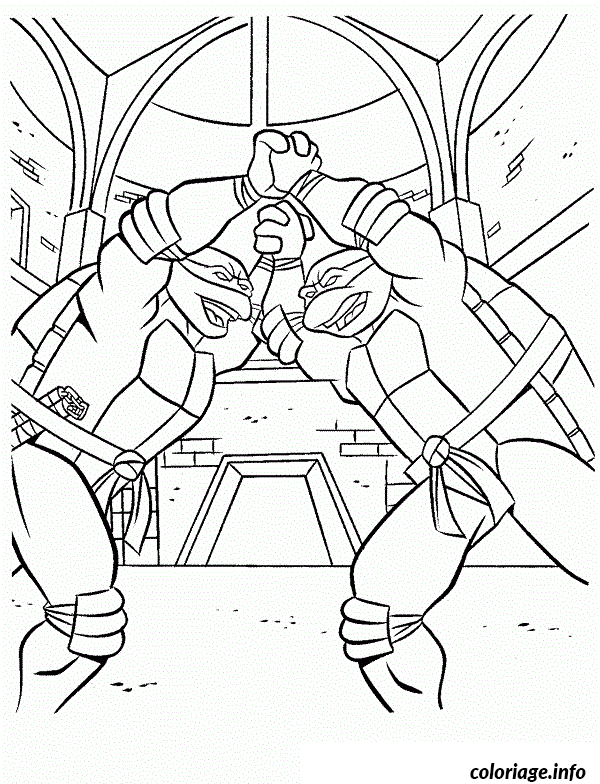 Dessin tortue ninja 100 Coloriage Gratuit à Imprimer