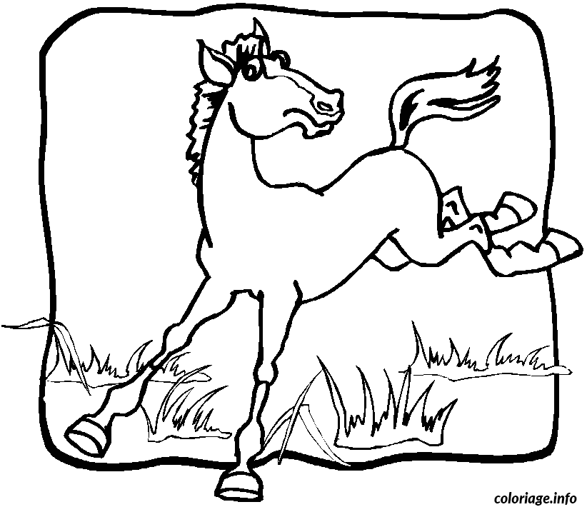 Coloriage Cheval Pour Les Enfants - télécharger et imprimer gratuit sur