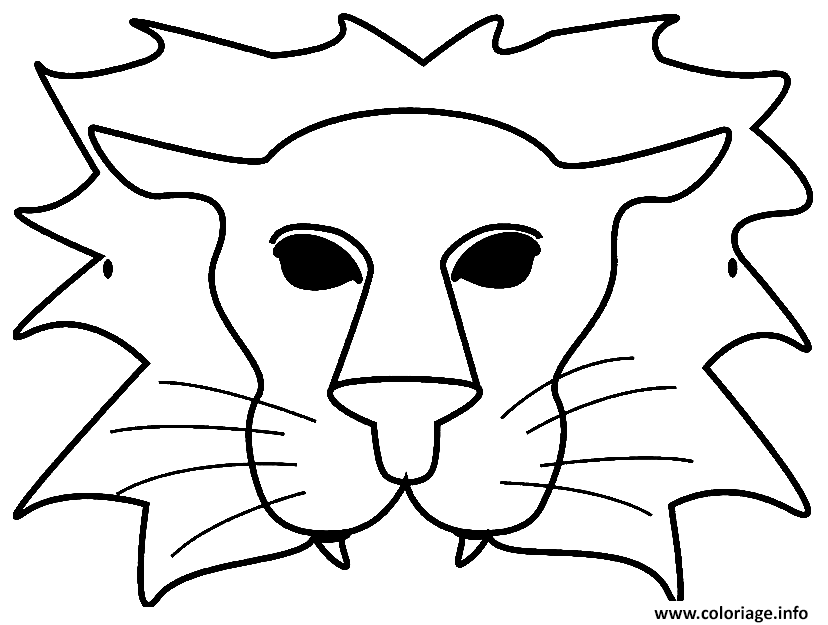 Dessin carnaval masque d un lion Coloriage Gratuit à Imprimer