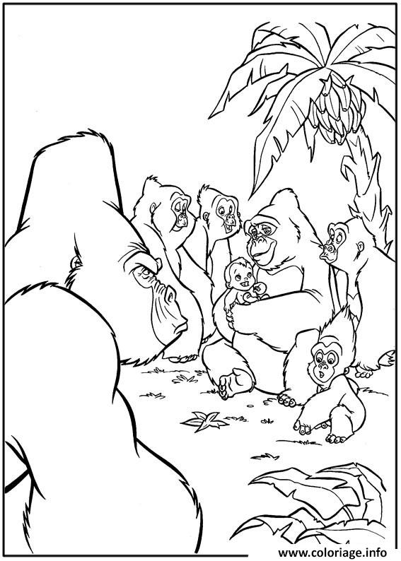 Dessin tarzan 80 Coloriage Gratuit à Imprimer