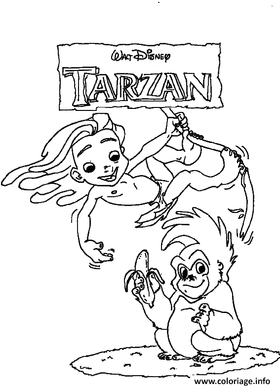 Coloriage Tarzan 10 Dessin à Imprimer