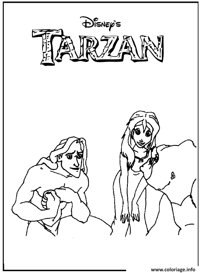 Dessin tarzan 168 Coloriage Gratuit à Imprimer