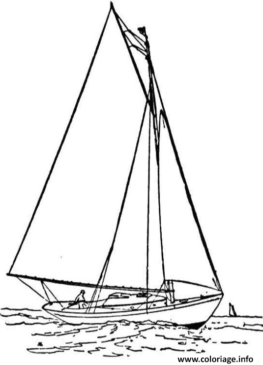 bateau voilier coloriage