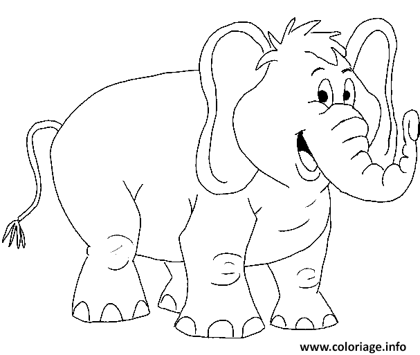 Coloriage Dessin D Elephant A Colorier Dessin à Imprimer