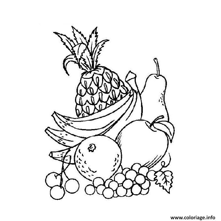 Dessin fruits Coloriage Gratuit à Imprimer