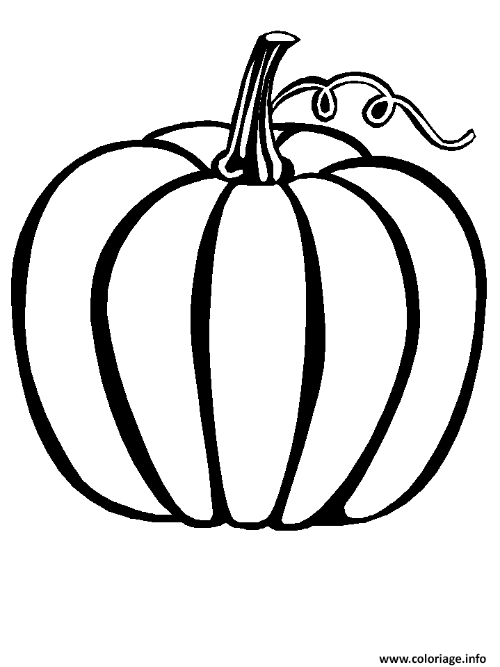 Dessin fruits une citrouille pour Halloween Coloriage Gratuit à Imprimer