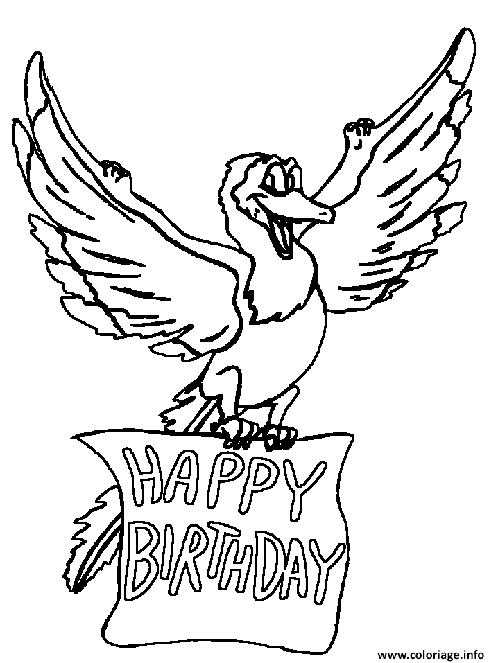 Coloriage Happy Birthday Dessin à Imprimer