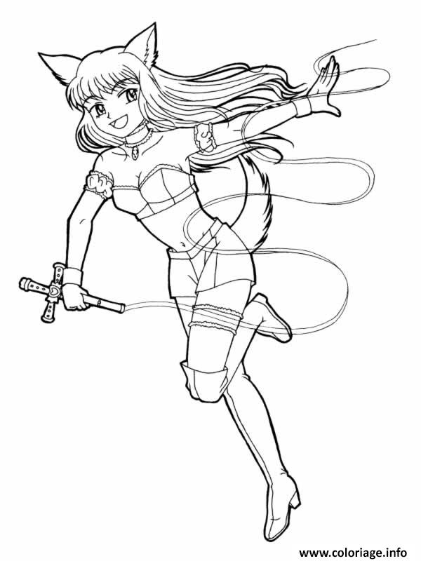 Coloriage De Fille De Manga