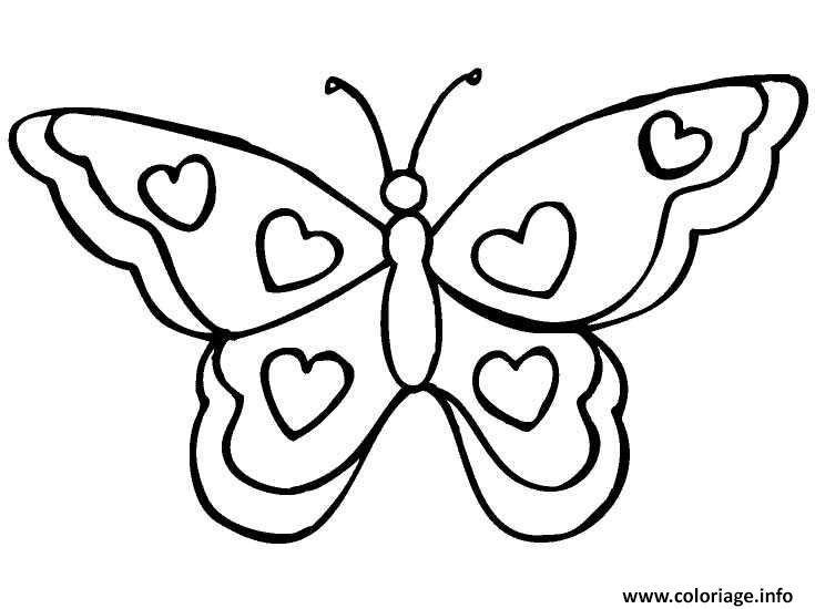 papillon vue de dessus 3 coloriage