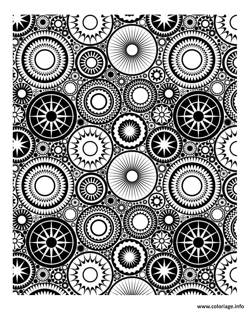 Dessin anti stress rosaces Coloriage Gratuit à Imprimer