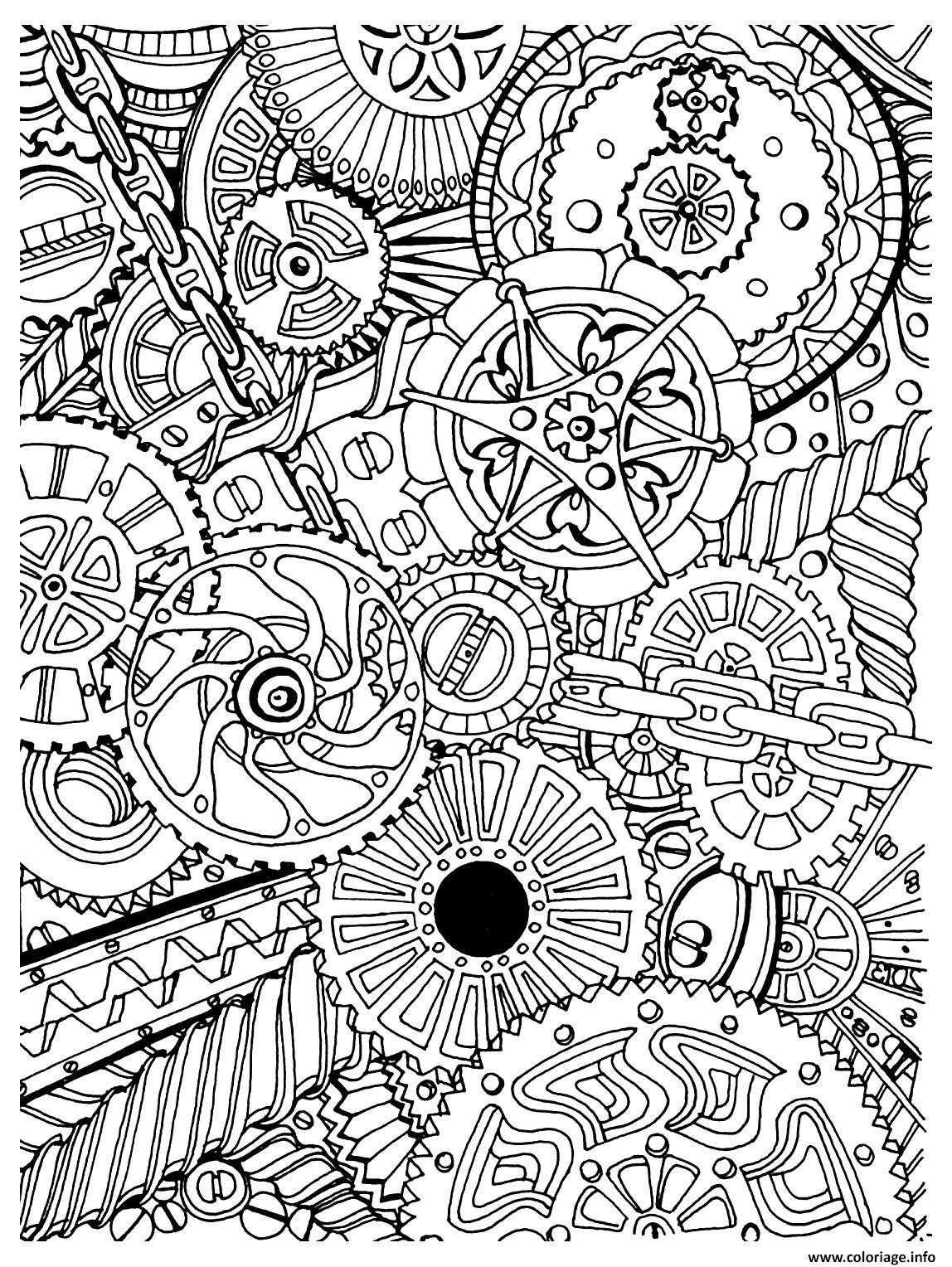 Coloriage Zen Adulte destressant dessin gratuit à imprimer