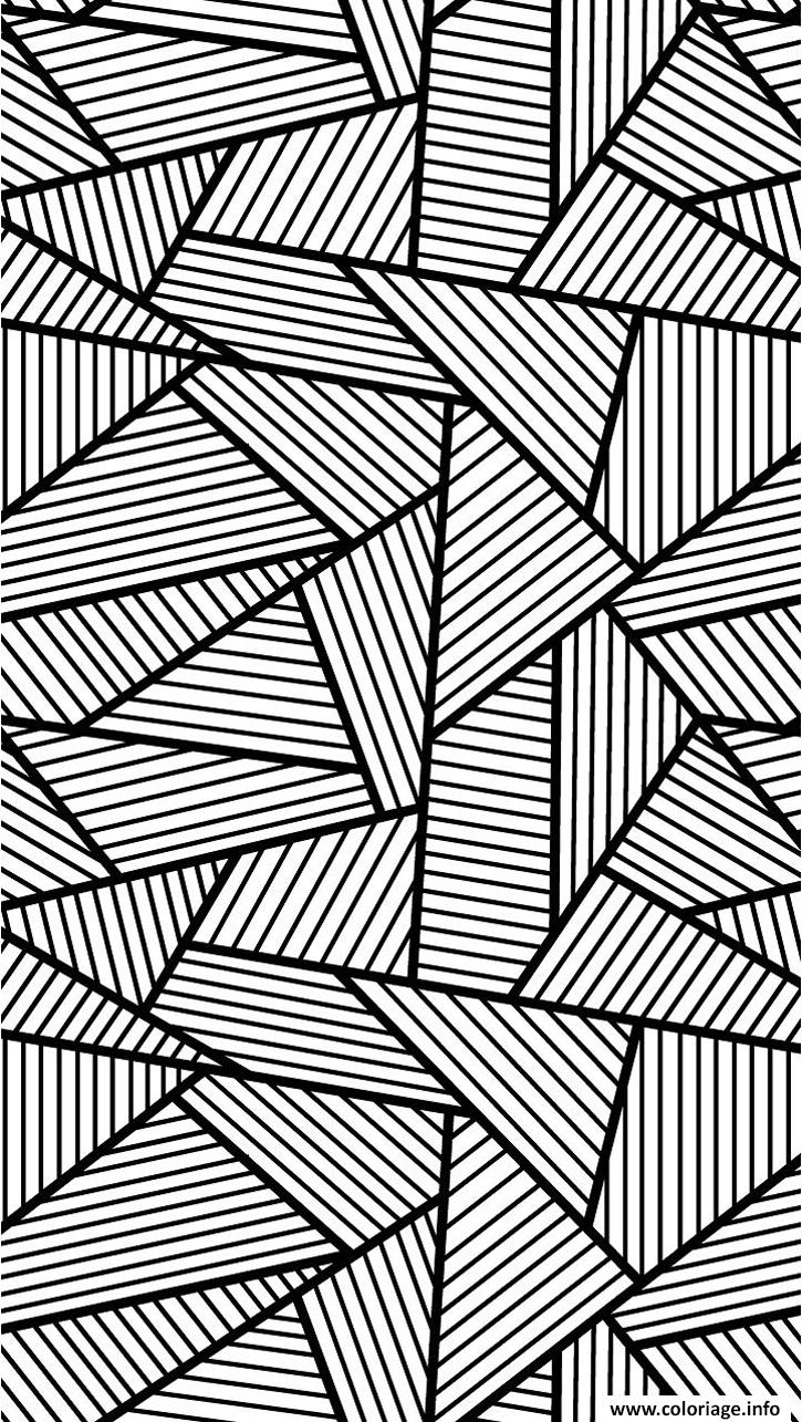 Dessin adulte triangles traits Coloriage Gratuit à Imprimer