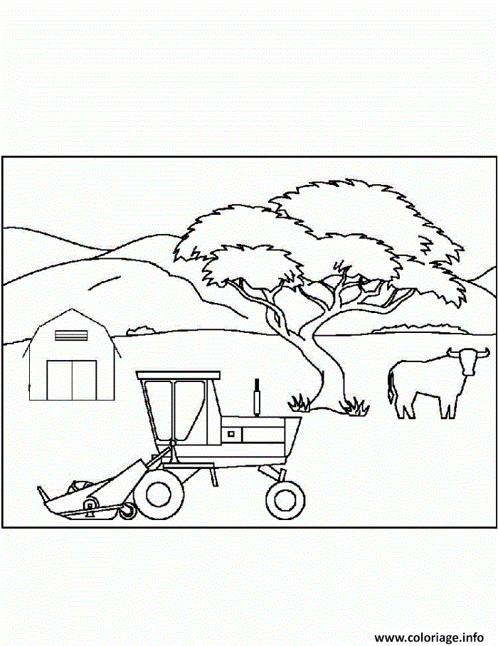 Dessin tracteur 44 Coloriage Gratuit à Imprimer