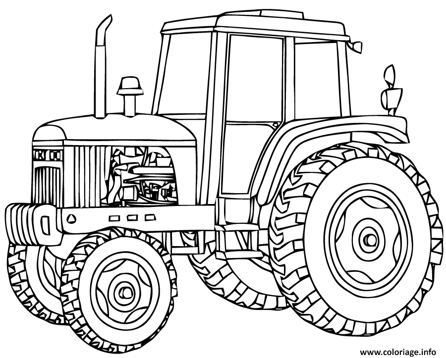 Dessin tracteur 11 Coloriage Gratuit à Imprimer