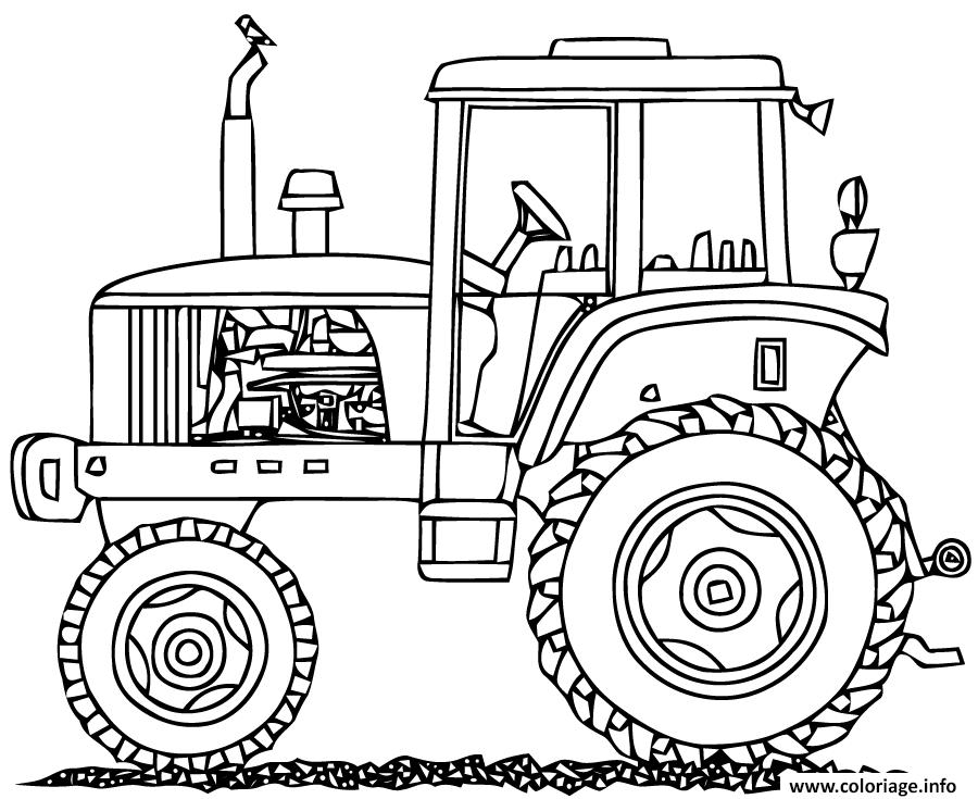 Dessin tracteur 20 Coloriage Gratuit à Imprimer