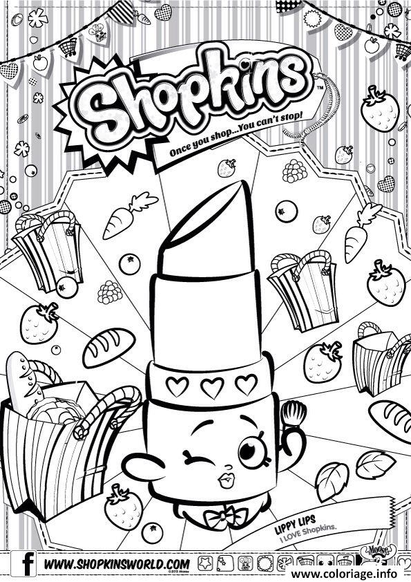 Coloriage Shopkins Lippy Lips Dessin Shopkins à imprimer