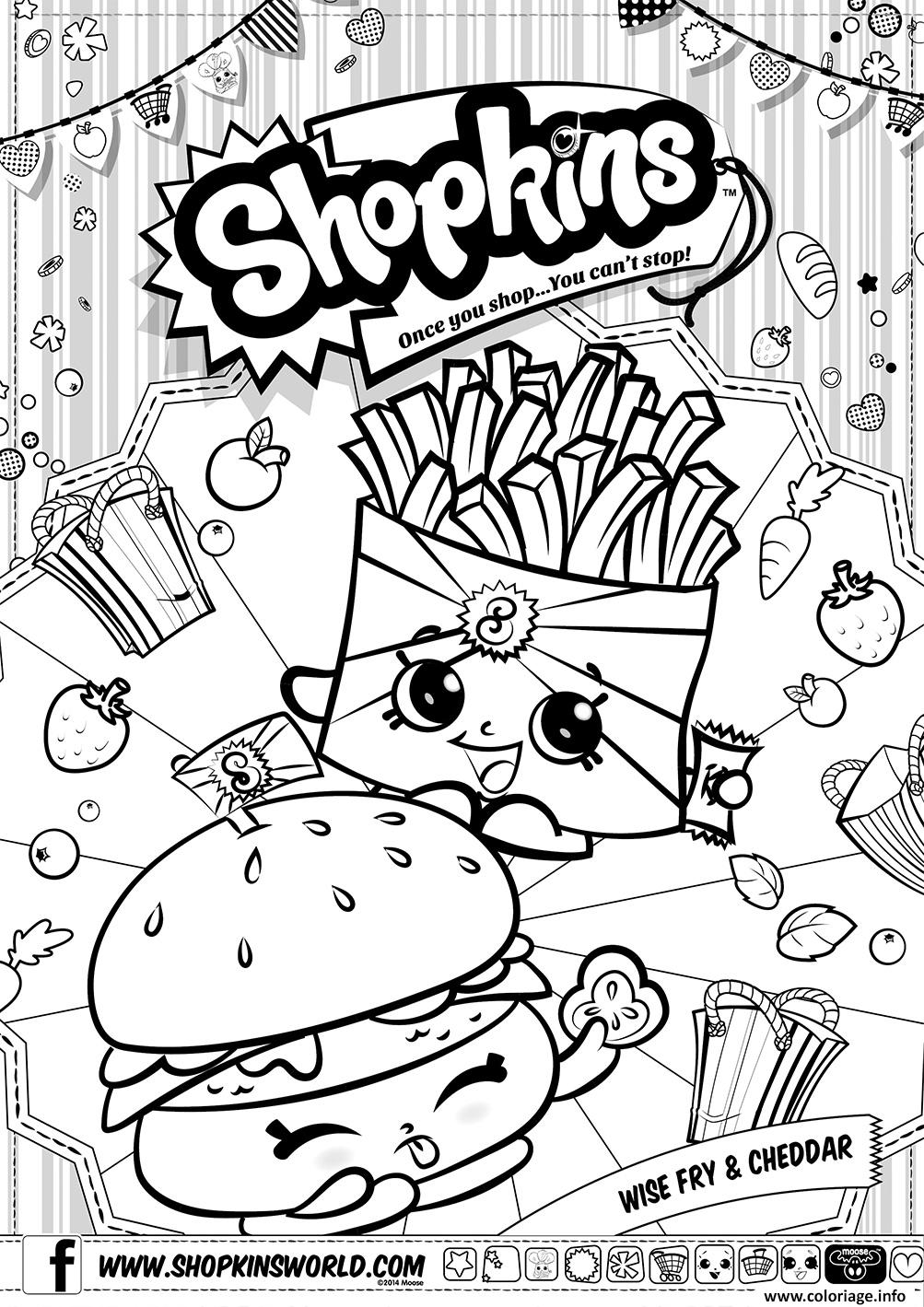 Dessin shopkins wise fry cheddar Coloriage Gratuit à Imprimer