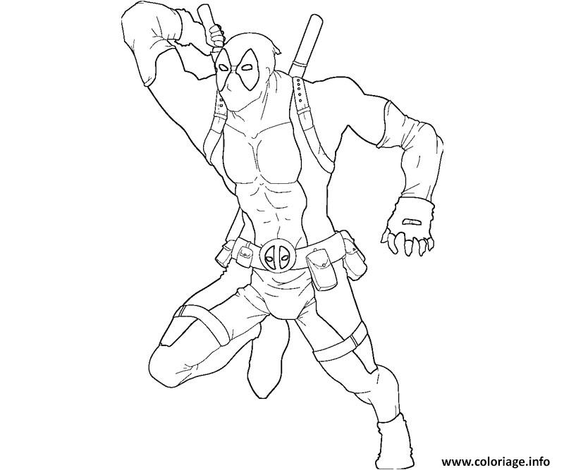 Coloriage Deadpool Marvel Dessin Marvel à imprimer