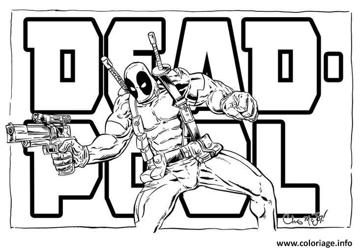 Coloriage Deadpool Logo Movie 2016 Dessin à Imprimer