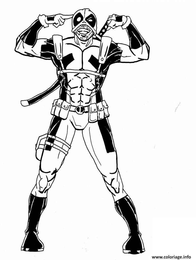Coloriage A Imprimer Deadpool