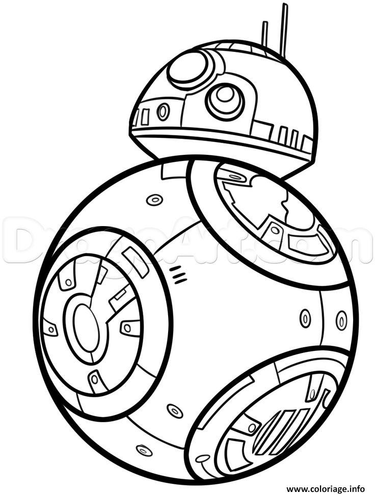 Dessin bb8 de starwars Coloriage Gratuit à Imprimer