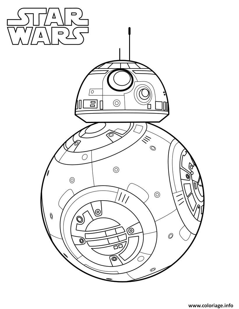 Dessin starwars bb8 Coloriage Gratuit à Imprimer