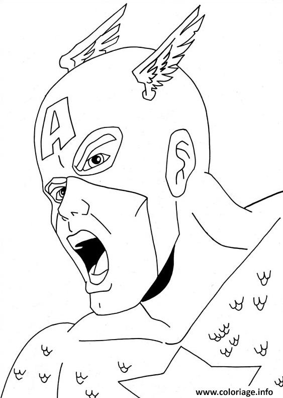 Dessin captain america 06 Coloriage Gratuit à Imprimer