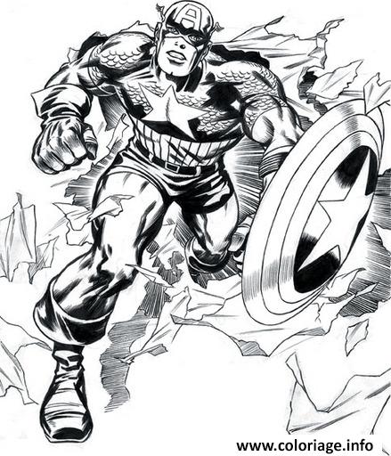 Dessin colorier captain america 297 Coloriage Gratuit à Imprimer