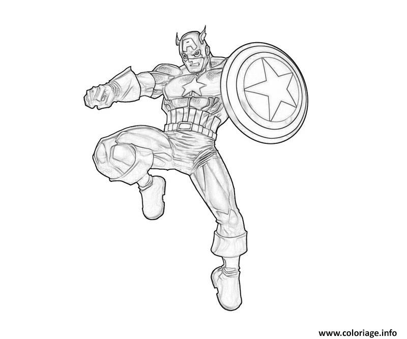 Dessin colorier captain america 7 Coloriage Gratuit à Imprimer