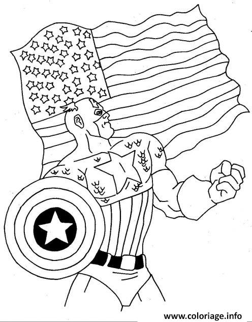 Dessin colorier captain america 100 Coloriage Gratuit à Imprimer