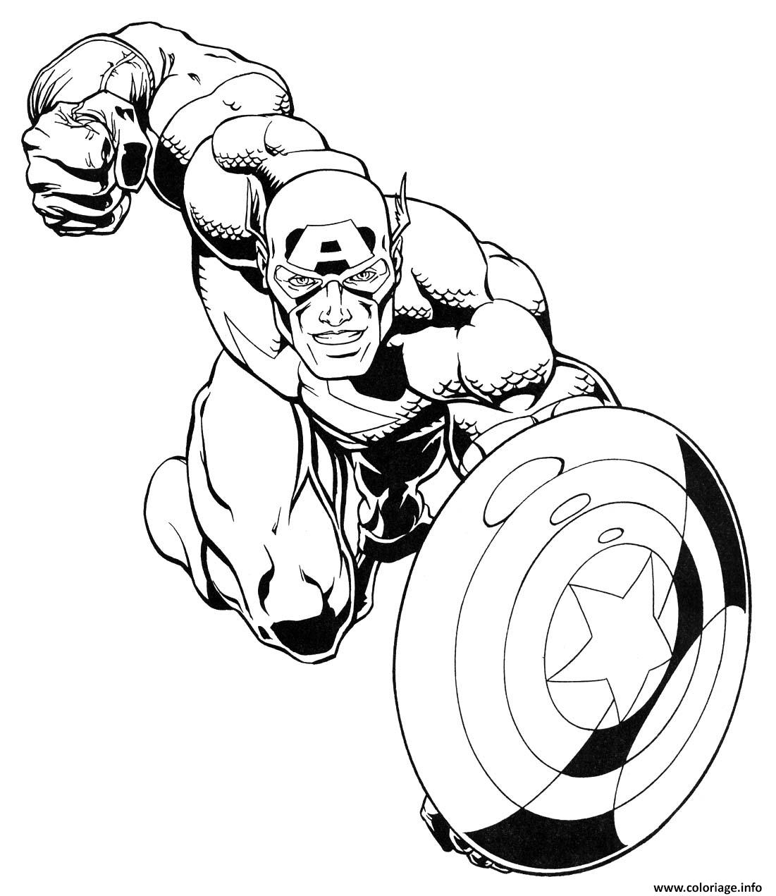 Dessin colorier captain america 40 Coloriage Gratuit à Imprimer