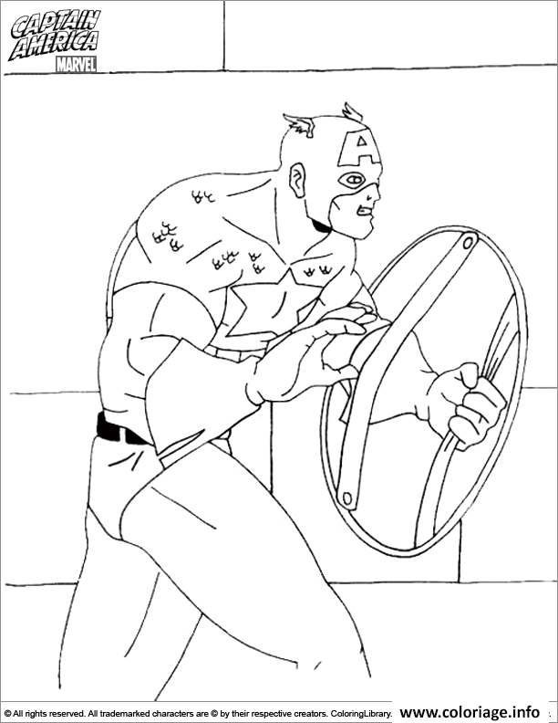 Dessin colorier captain america 200 Coloriage Gratuit à Imprimer