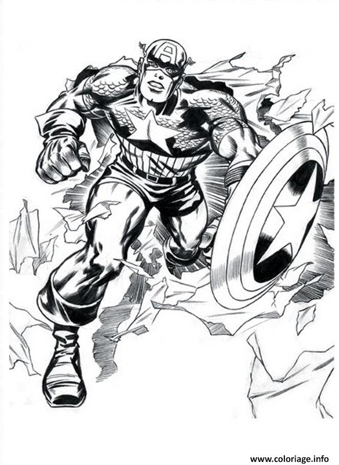 Dessin colorier captain america 147 Coloriage Gratuit à Imprimer